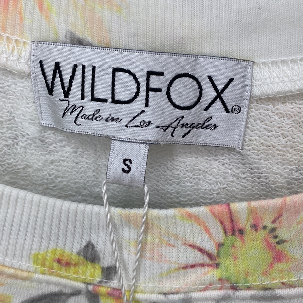 Wildfox Just Smile Floral Sweatshirt Size Small NWT Oversized Fit - Picture 7 of 8